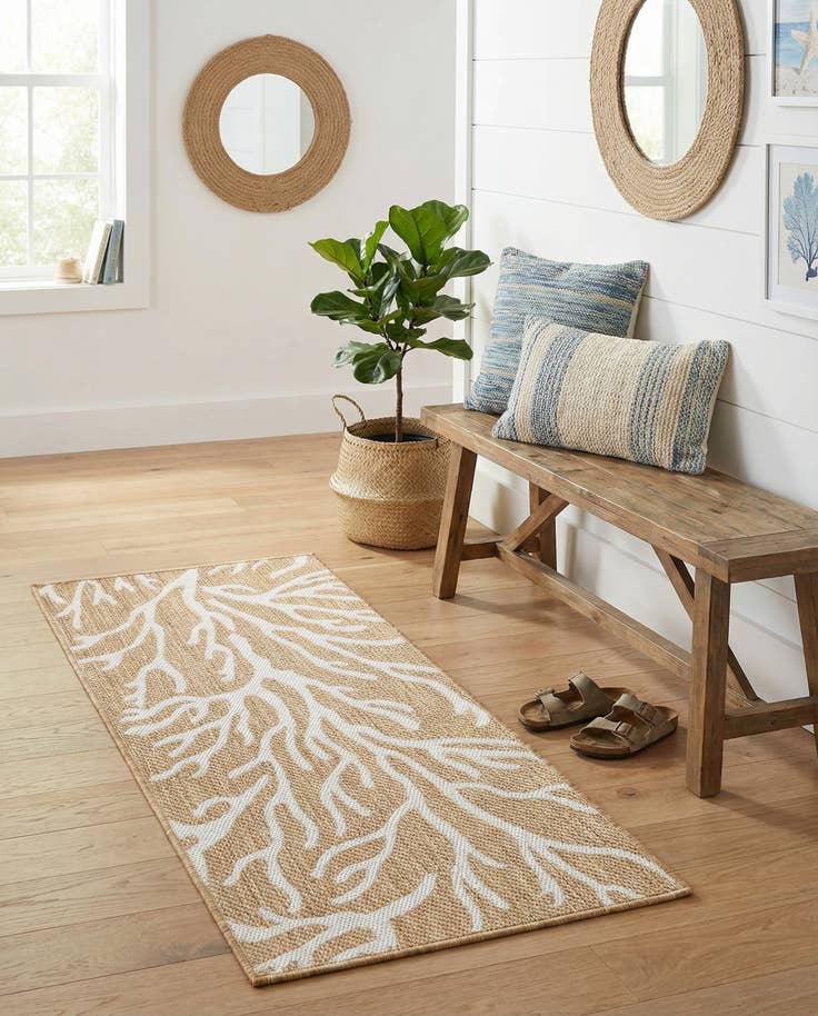 Detail image of 2' x 4' Easy-Clean Coastal Indoor / Outdoor Runner Rug