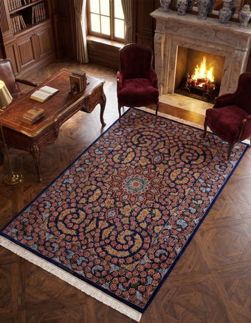 4' 4 x 6' 7 Ghom Silk Rug
