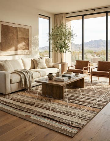 6' 5 x 9' 9 Hand Knotted Moroccan Wool Rug