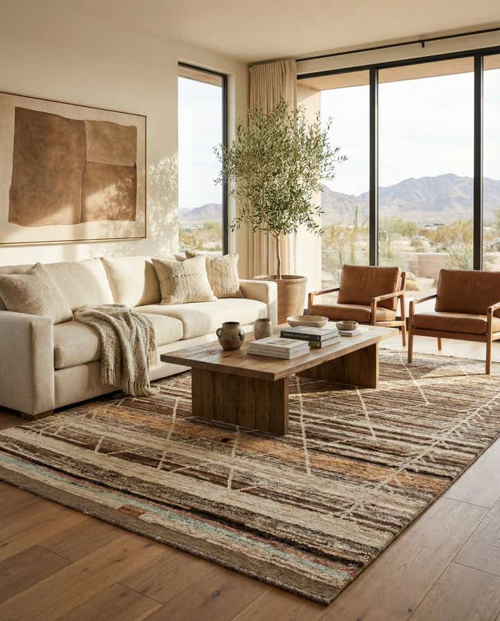 6' 5 x 9' 9 Hand Knotted Moroccan Wool Rug