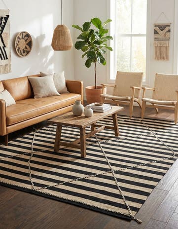 6' 8 x 9' 10 Hand Knotted Moroccan Wool Rug