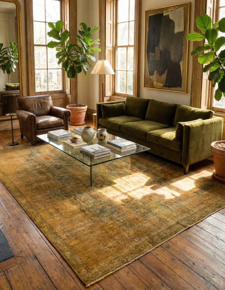 Detail image of 7' 1 x 10' 8  Hand Knotted Ultra Vintage Persian Wool Rug