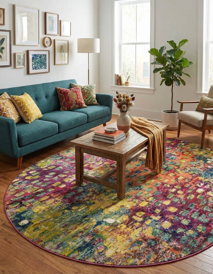 Detail image of 8' x 10'  Washable Barcelona Oval Rug