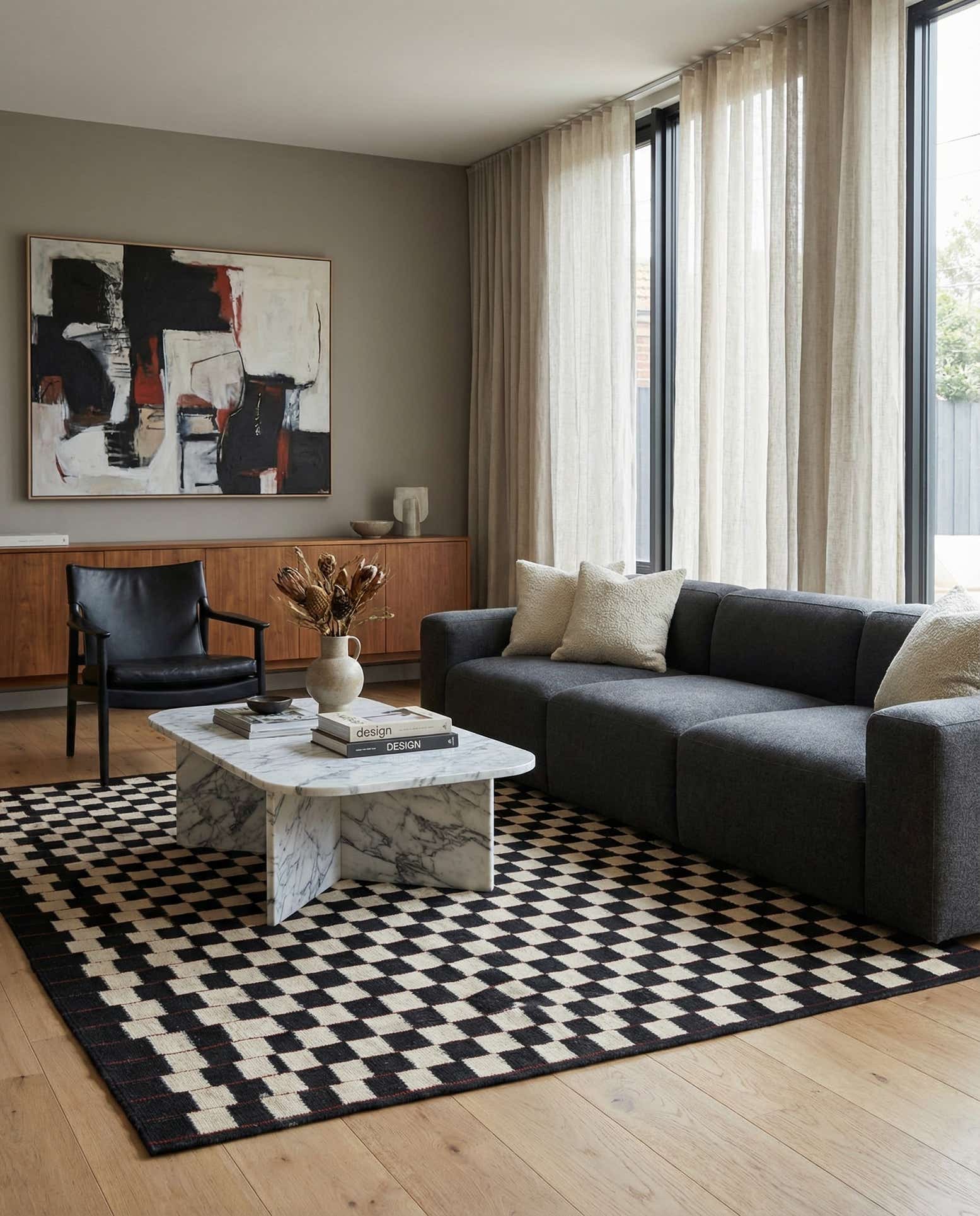 5' 10 x 7' 6 Hand Woven Kilim Modern Wool Rug