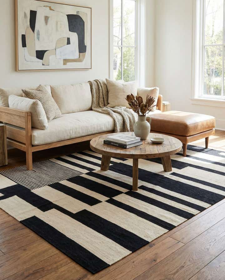 5' 8 x 7' 9 Hand Woven Kilim Modern Wool Rug