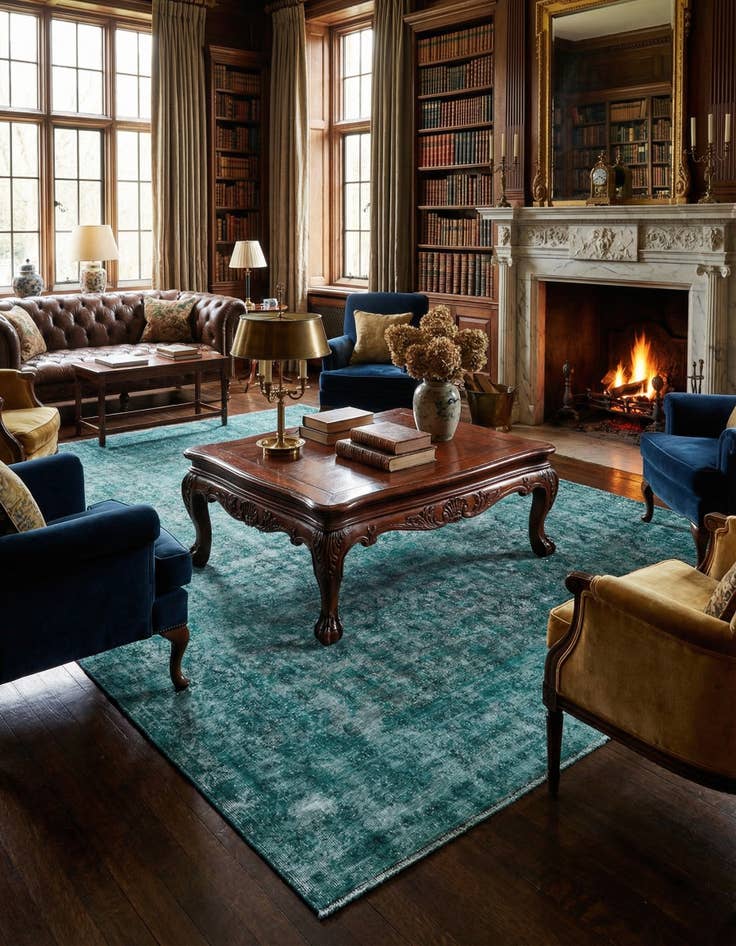 Detail image of 9' 9 x 13' 2 Vintage Royal Wool Rug