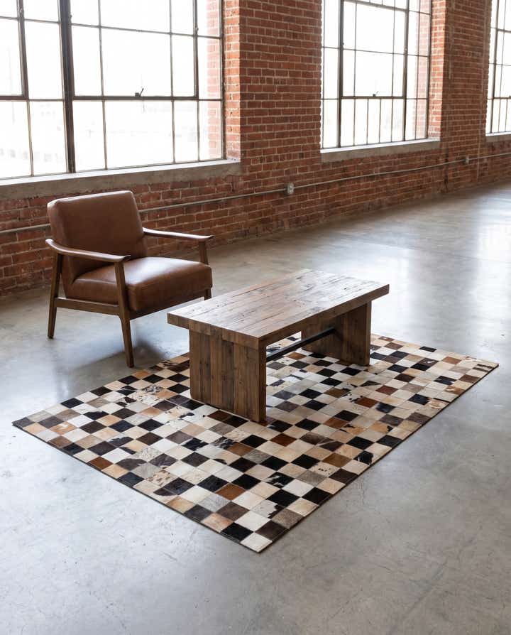 4' 1 x 6' Cowhide - Patchwork Rug