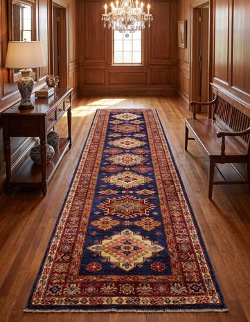 2' 8 x 9' 11 Hand Knotted Kazak Runner Rug