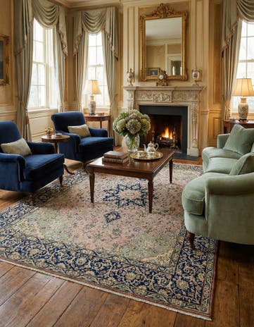 7' x 9' 6 Vintage Royal Rug