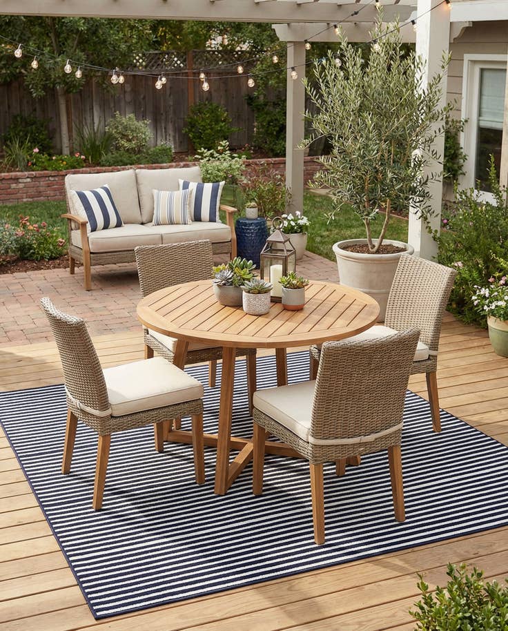 Detail image of 7' 10 x 7' 10 Easy-Clean Sabrina Soto Indoor / Outdoor Square Rug