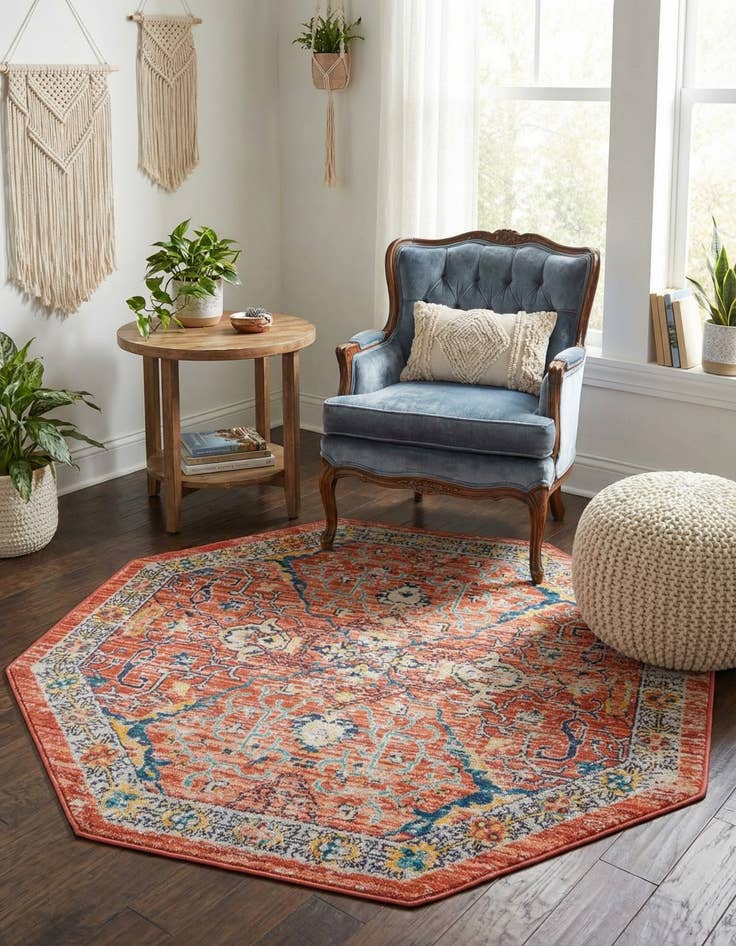 Detail image of 4' x 4' Lola Octagon Rug