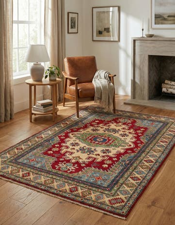 4' x 6' Hand Knotted Kazak Rug