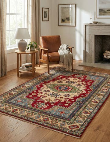 4' x 6' Hand Knotted Kazak Rug