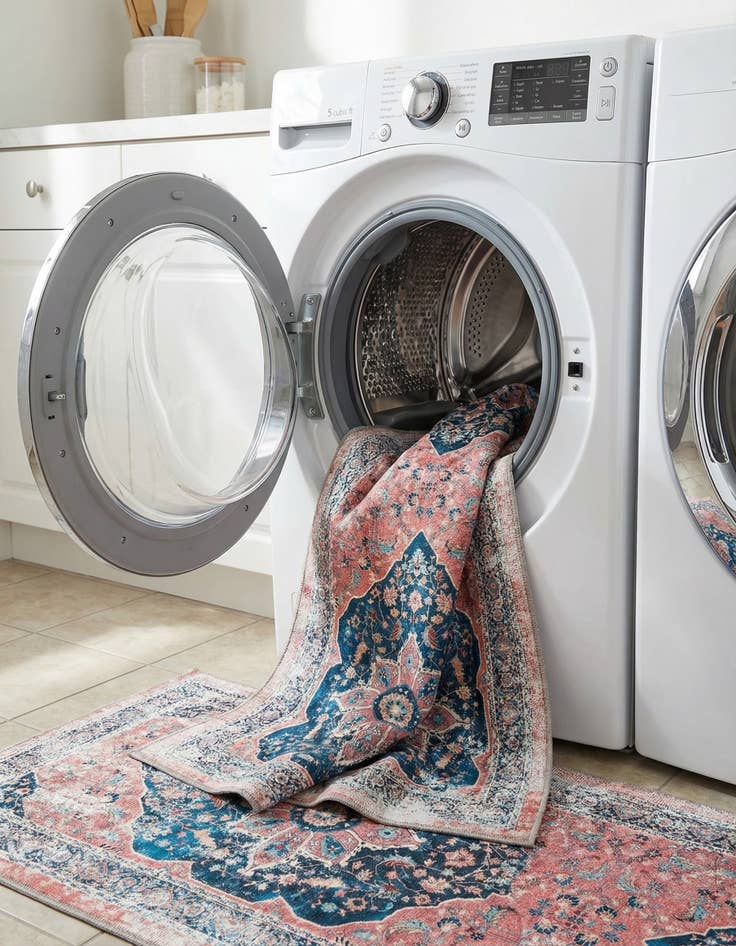 Detail image of 2' x 6'  Washable Yara Runner Rug