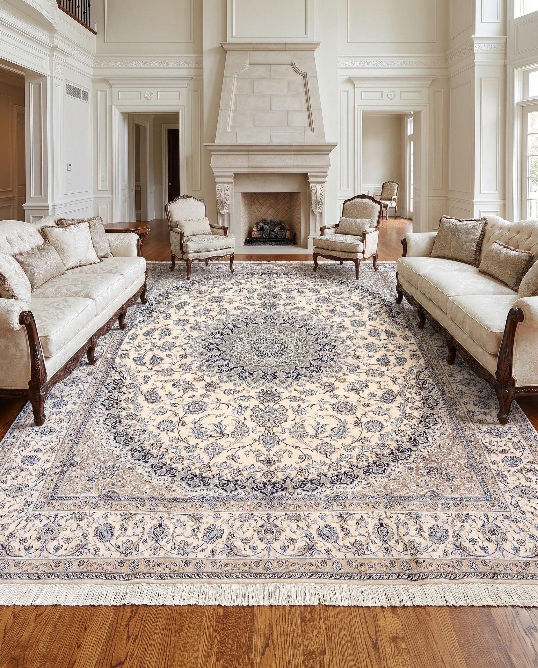 10' x 13' 4 Hand Knotted Nain Rug