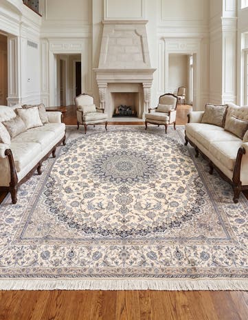 10' x 13' 4 Hand Knotted Nain Rug