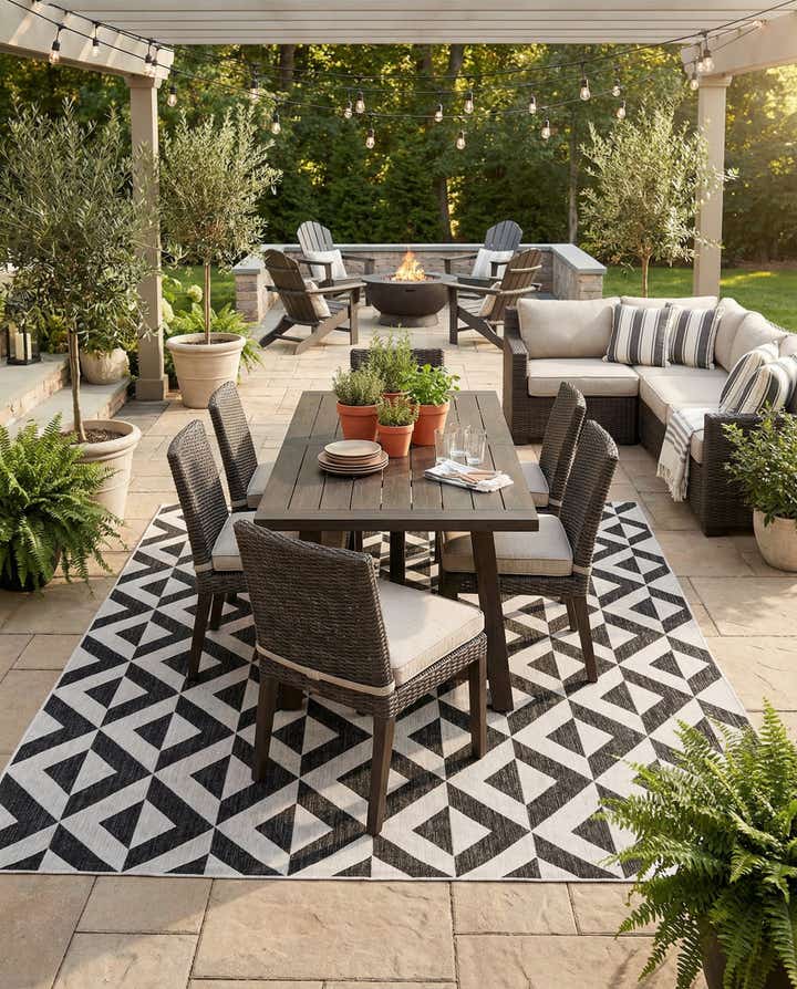 10' x 13' Easy-Clean Jill Zarin Napa Indoor / Outdoor Rug