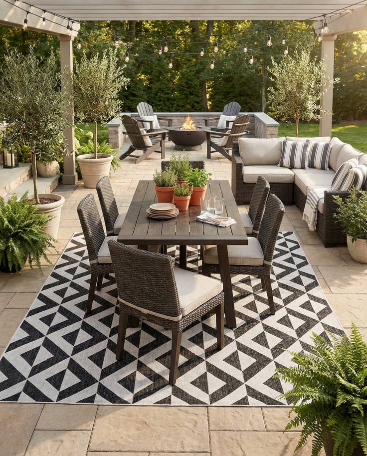 Detail image of 10' x 13' Easy-Clean Jill Zarin Napa Indoor / Outdoor Rug