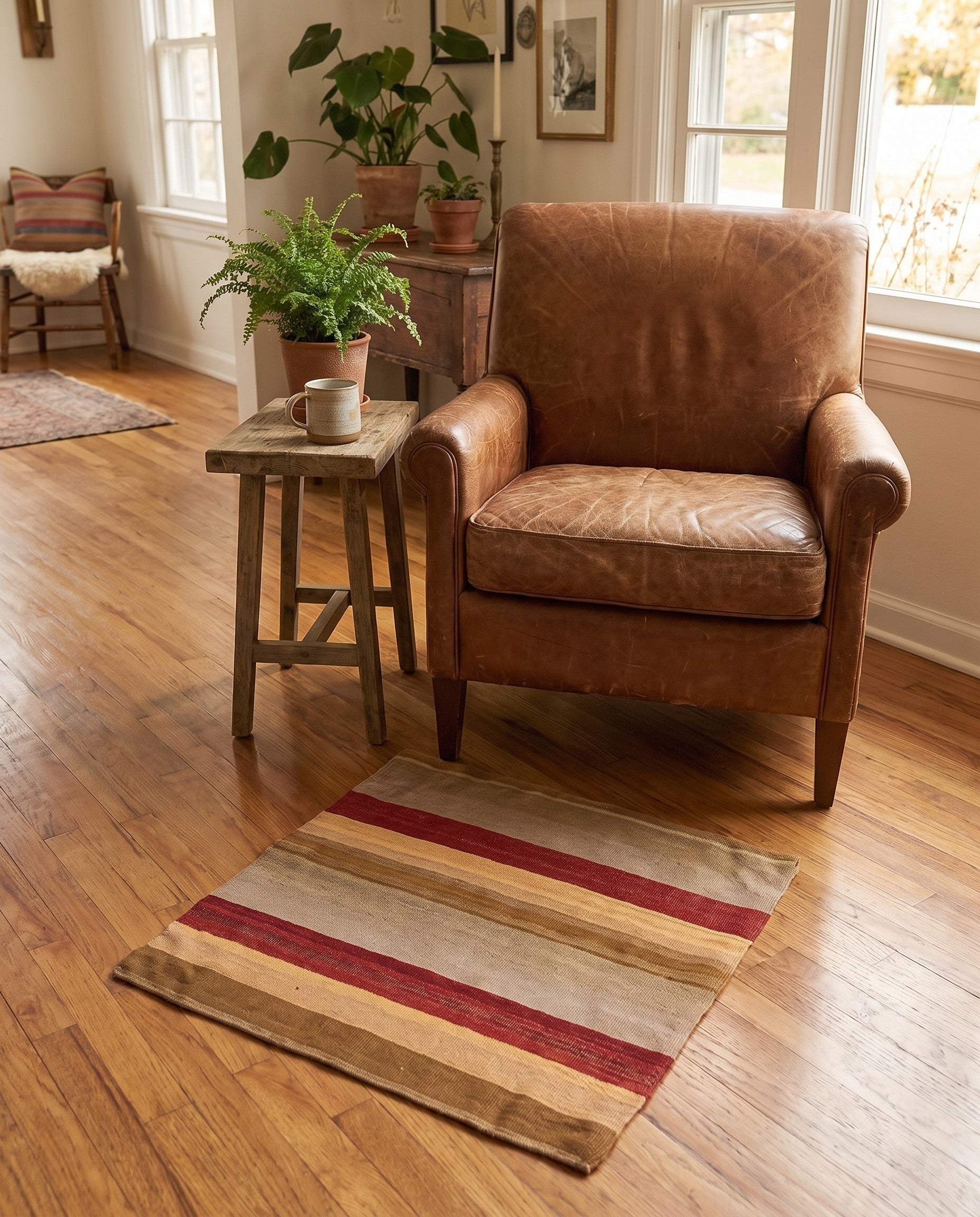 2' 5 x 2' 5 Hand Woven Pillow Wool Square Rug