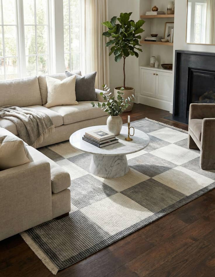 Detail image of 6' 5 x 9' 9  Hand Knotted Darya Wool Rug