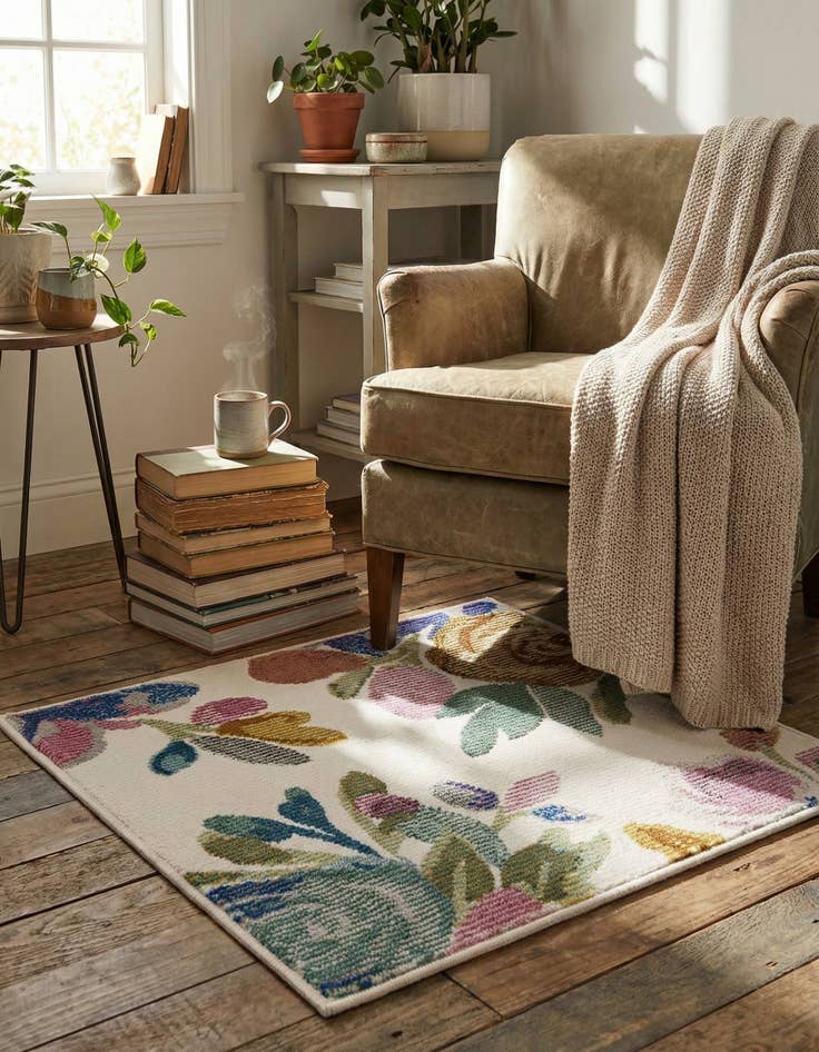 Detail image of 1' 4 x 1' 4 Blossom Sample Rug