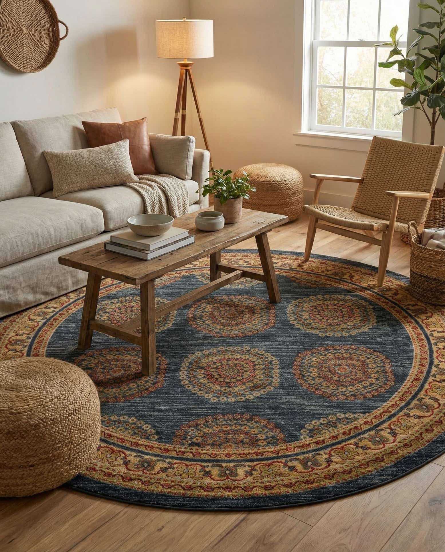 8' x 8' Kashkuli Gabbeh Round Rug