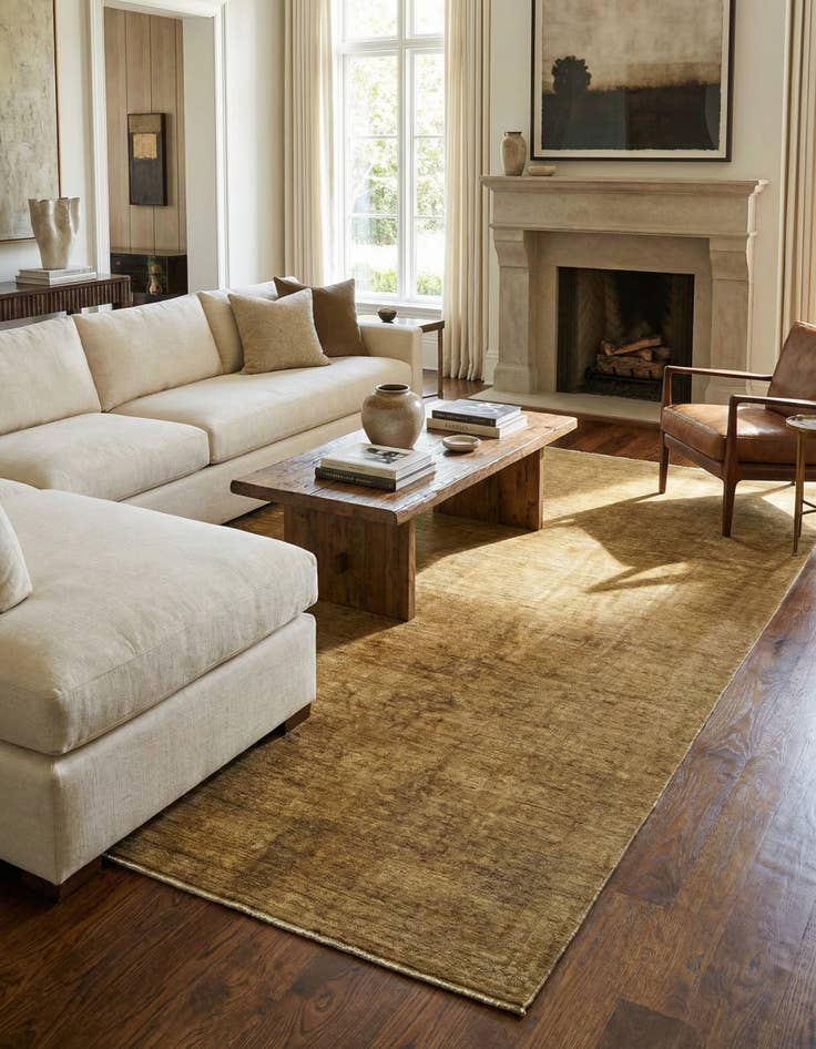 Detail image of  6' 6 x 9' 9  Hand Knotted Over-Dyed Ziegler Rug