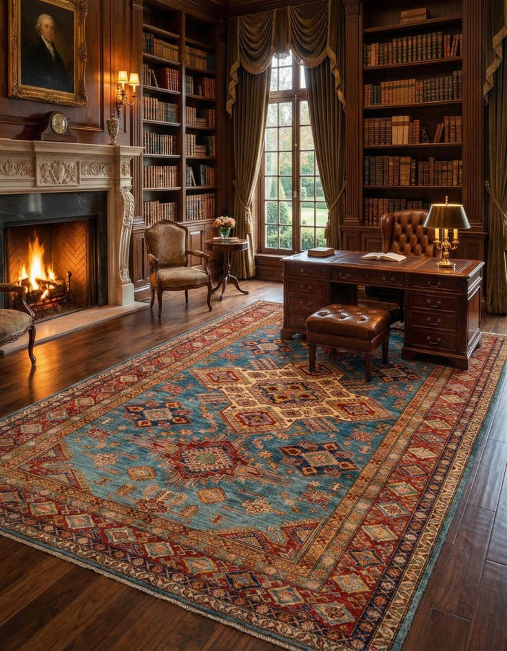 Detail image of 6' 11 x 10' 2 Kazak Wool Rug