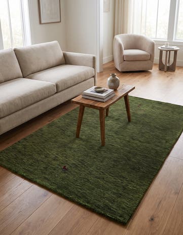 4' x 6' Hand Knotted Gabbeh Wool Rug