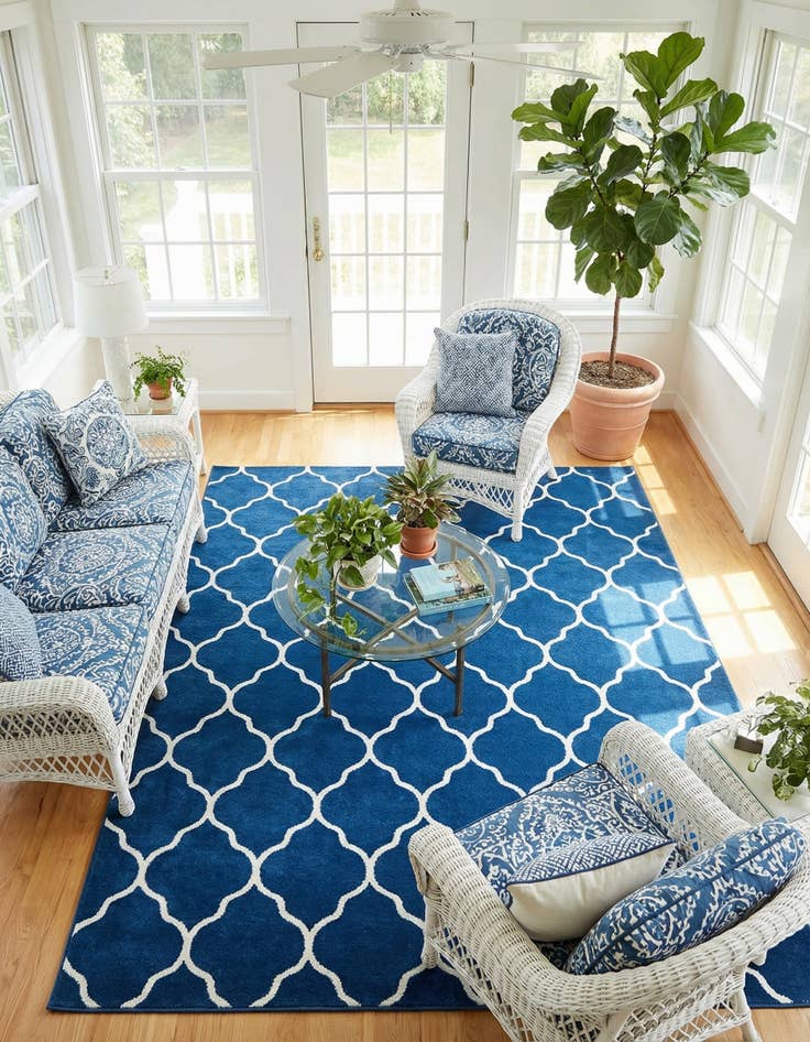 Detail image of 10' x 14' Trellis Frieze Rug
