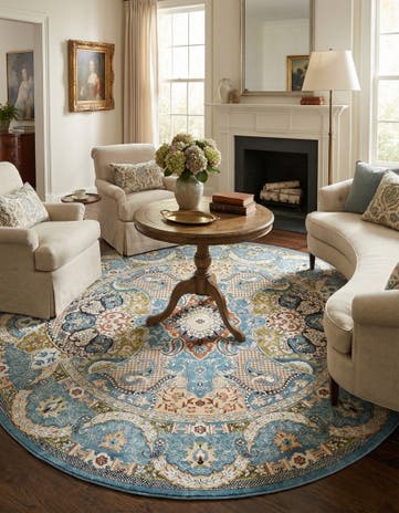 10' x 10' Nain Design Round Rug