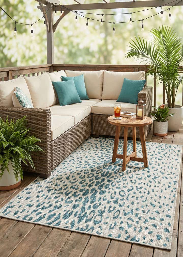 3' x 5' 3 Easy-Clean Safari Indoor / Outdoor Rug
