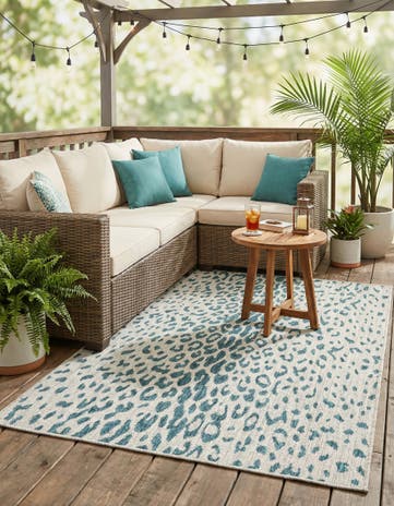 3' x 5' 3 Easy-Clean Safari Indoor / Outdoor Rug