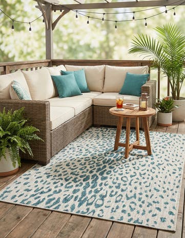 3' x 5' 3 Easy-Clean Safari Indoor / Outdoor Rug