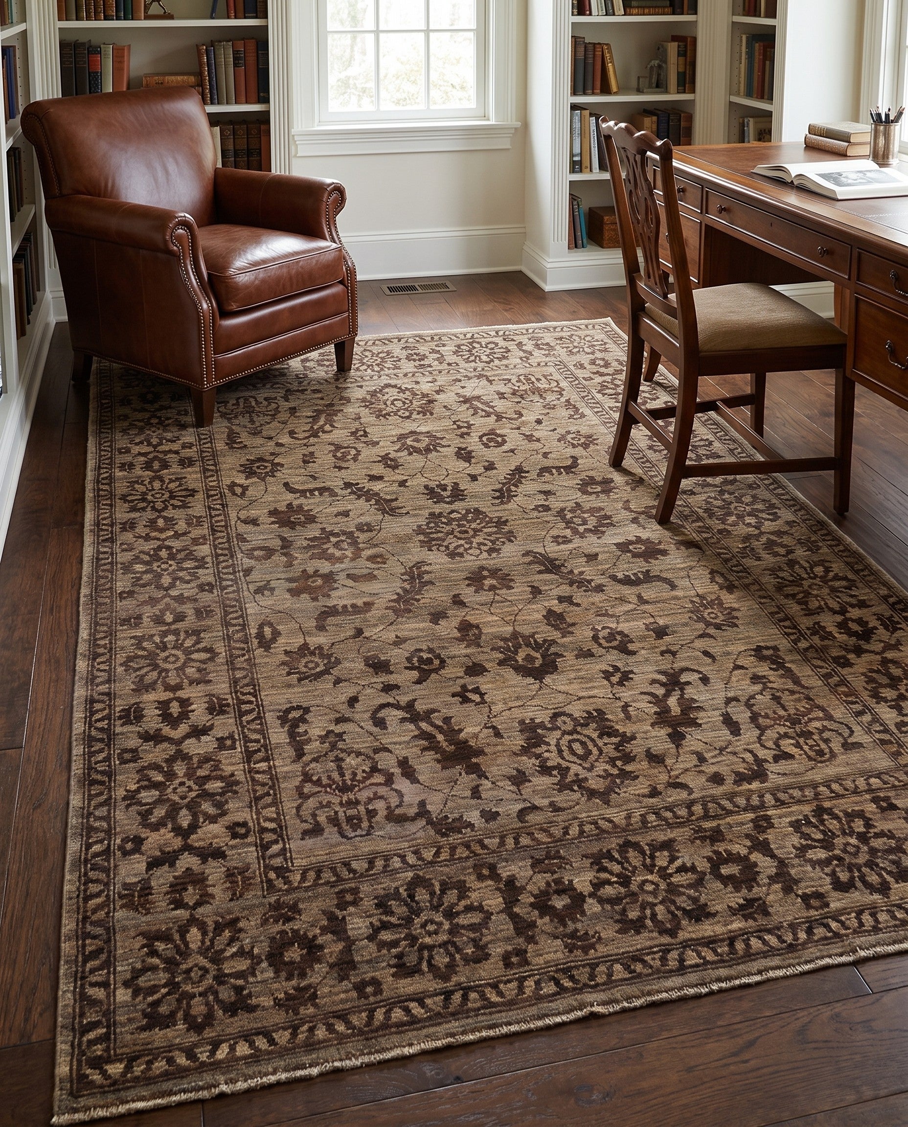 5' x 6' 10 Hand Knotted Khotan Ziegler Oriental Rug