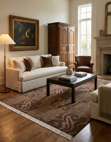 5' 8 x 8' Hand Knotted Darya Wool Rug