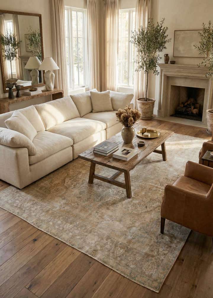 9' 7 x 12' 6 Hand Knotted Ultra Vintage Persian Wool Rug