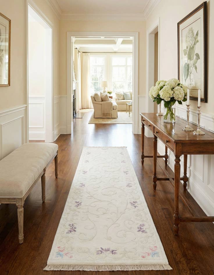 Detail image of  2' 7 x 9' 9  Hand Knotted Darya Wool Runner Rug