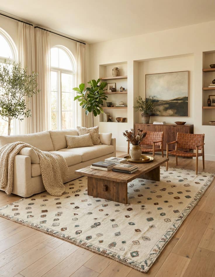 Detail image of 5' 10 x 8'  Hand Knotted Darya Wool Rug