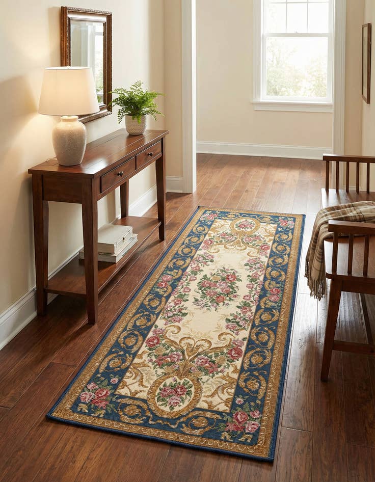 Detail image of 2' x 5'  Washable Traditional Indoor / Outdoor Runner Rug