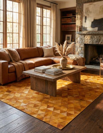 5' 2 x 8' 1 Cowhide Stocks Rug