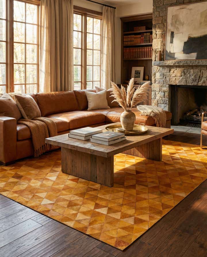 5' 2 x 8' 1 Cowhide Stocks Rug