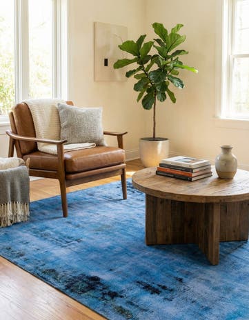 6' x 6' 10 Hand Knotted Ultra Vintage Persian Wool Square Rug