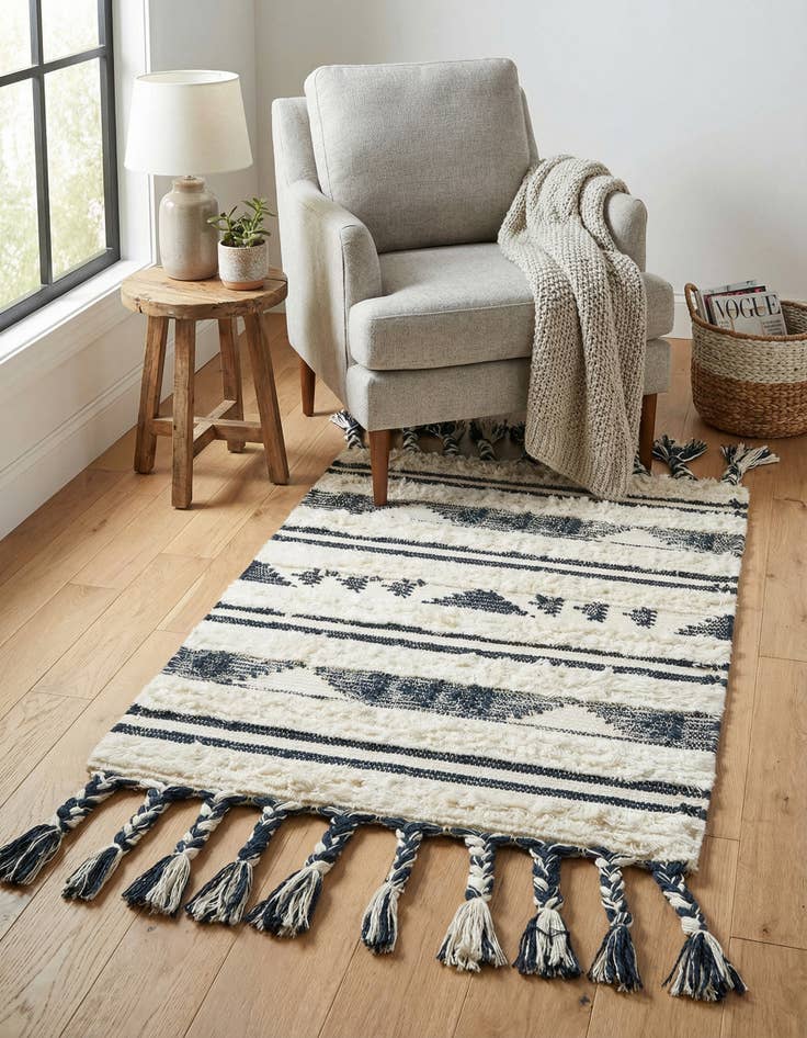 Detail image of 2' x 3' 1  Hand Woven Arizona Wool Rug