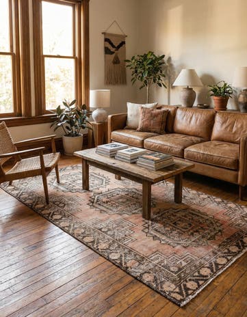 3' 7 x 6' Hand Knotted Ultra Vintage Persian Wool Rug