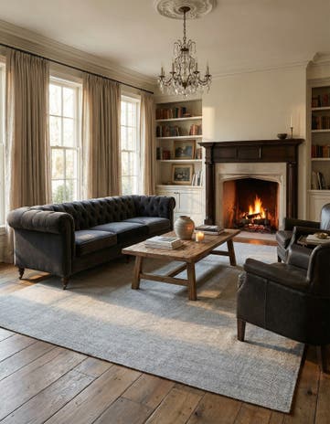7' 10 x 10' Hand Woven Jill Zarin English Manor Farmhouse Wool Rug