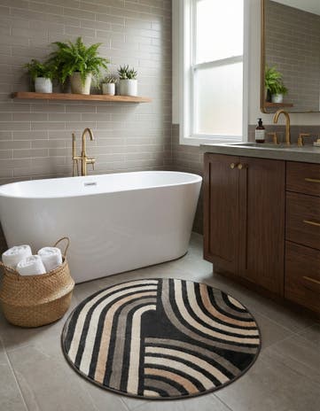 Charcoal Charlotte Round Rug
