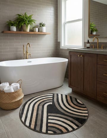 Charcoal Charlotte Round Rug