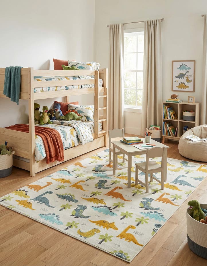 7' 10 x 10' Dinosaur Whimsy Kids Rug