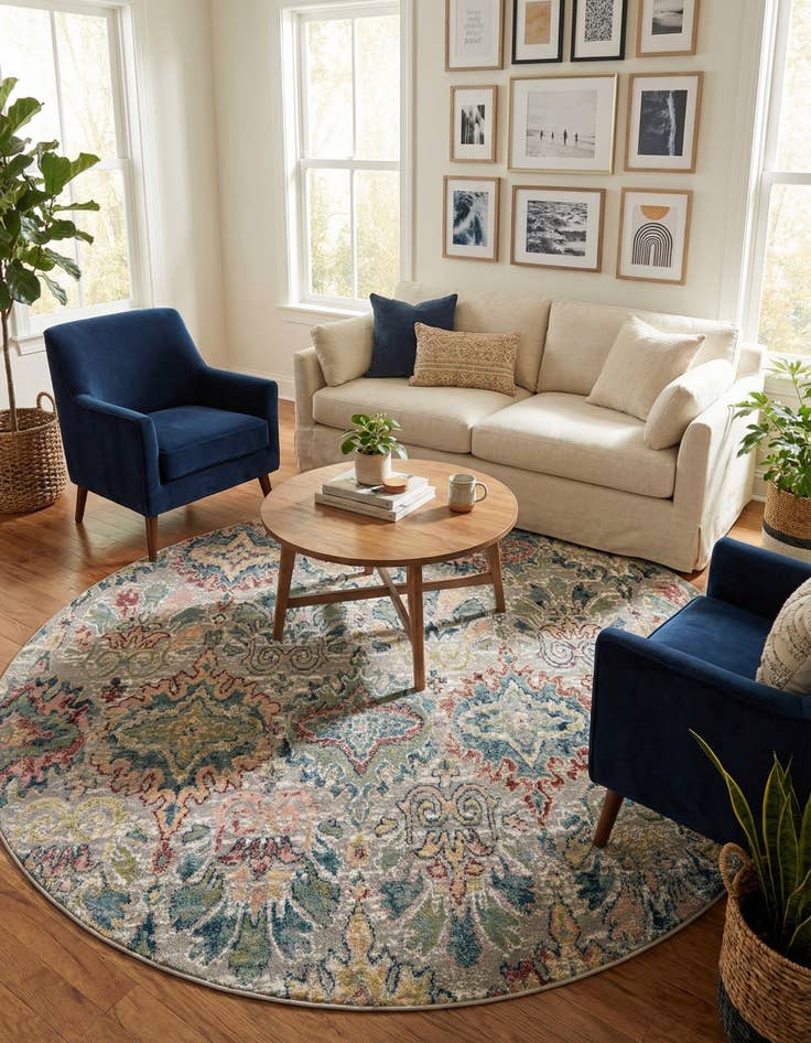 Detail image of 10' 2 x 10' 2 Charleston Round Rug